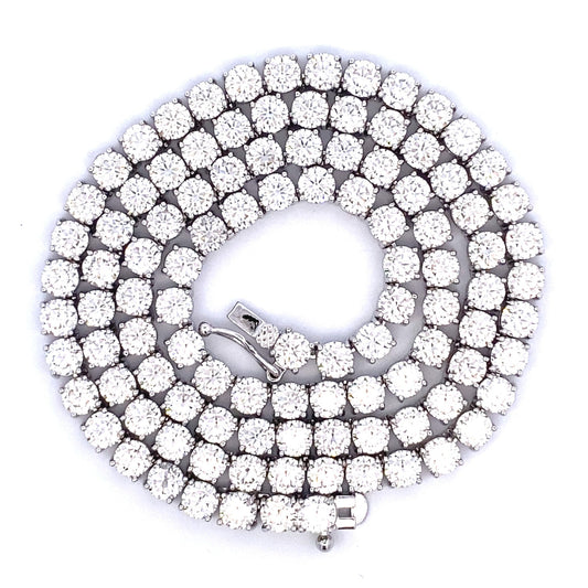 Collar de tenis de moissanita de 45,00 ct en plata de ley