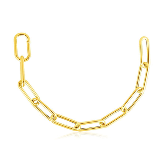 Cadena con eslabones planos de oro amarillo de 14k