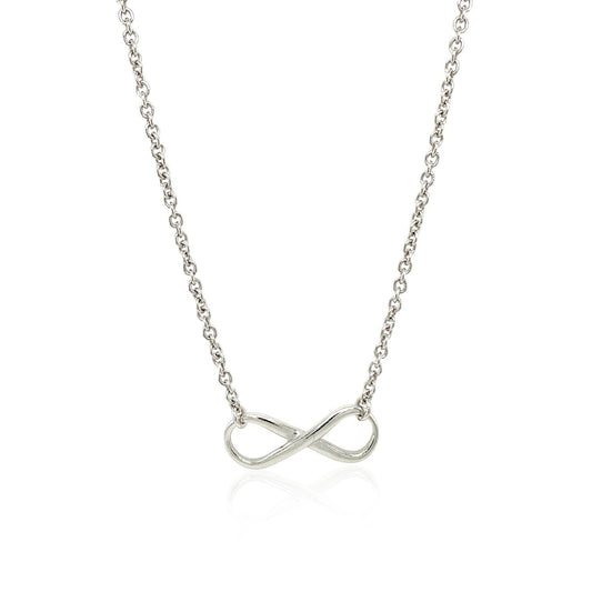 Collar de plata de ley con símbolo de infinito