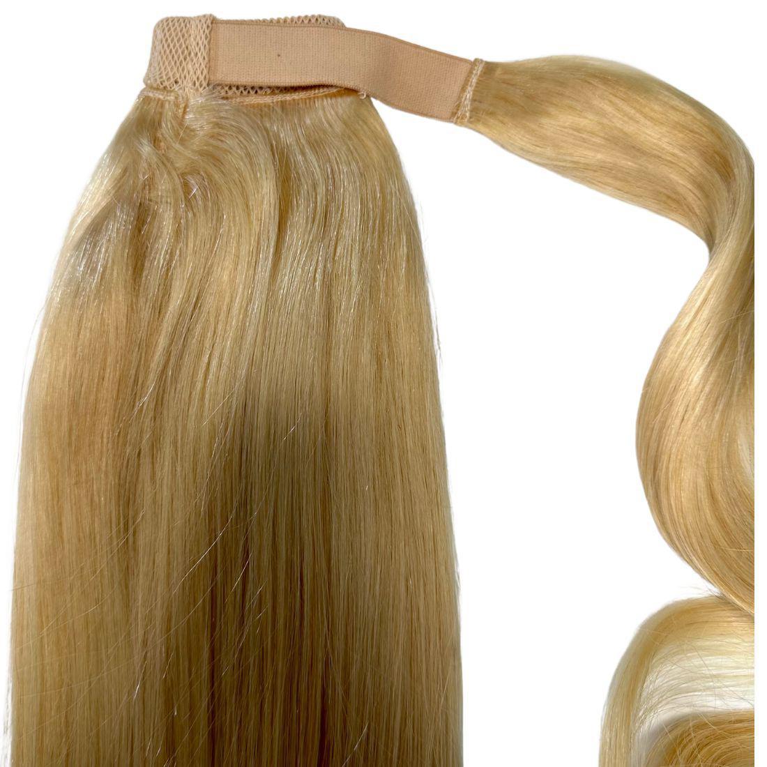 Bleach Blonde 100% Human Hair Ponytail Extension Luxegan