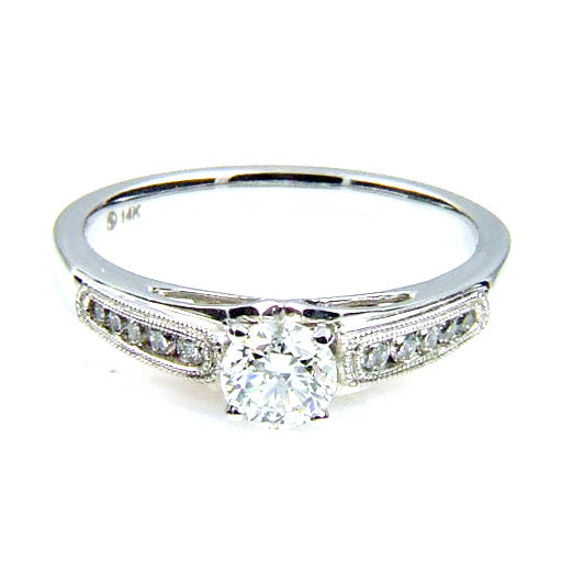 Diamante de 0,50 ct (solo montura) Oro blanco de 14 K