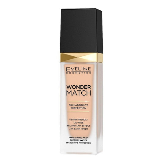 Eveline Cosmetics, Wonder Match Skin Absolute Perfection, Oil Free, Liquid Foundation, 16, Light Beige, 30 ml