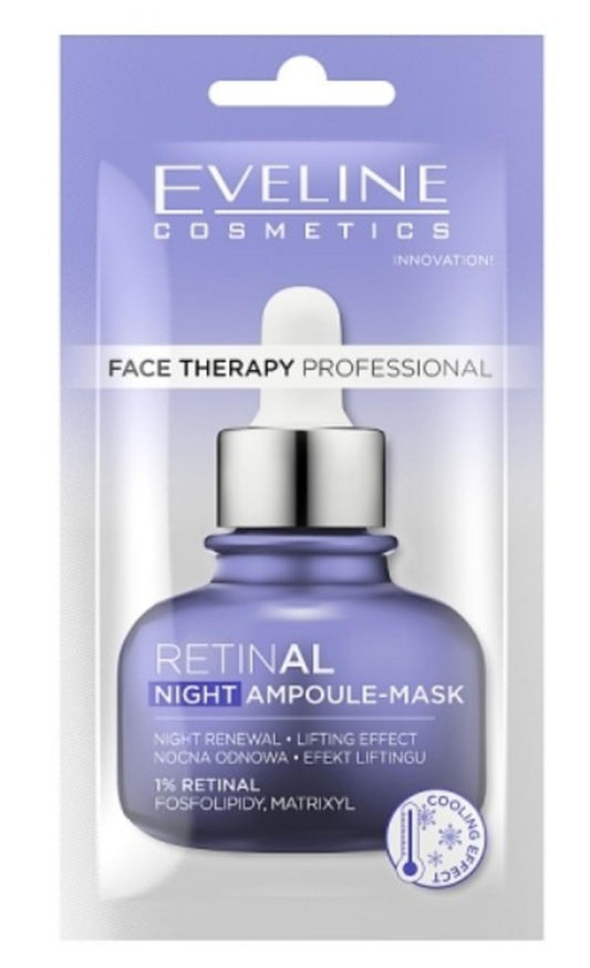 Eveline Cosmetics, Therapy Professional, Retinal, Lifting, Night Sleeping Mask, 8 ml