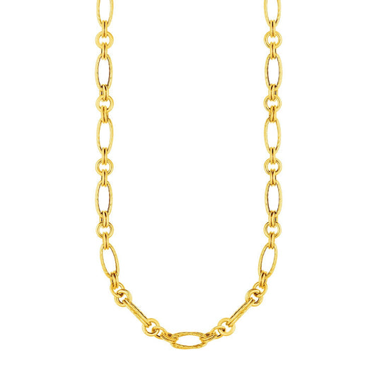 Collar de eslabones retorcidos y pulidos de oro amarillo de 14k