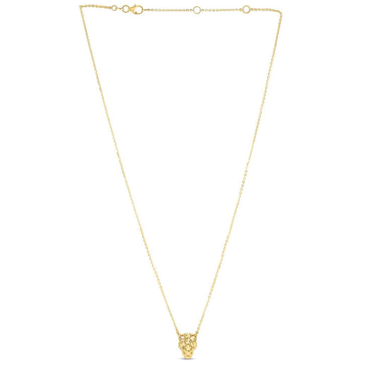 Collar de oro amarillo de 14k con cabeza de pantera