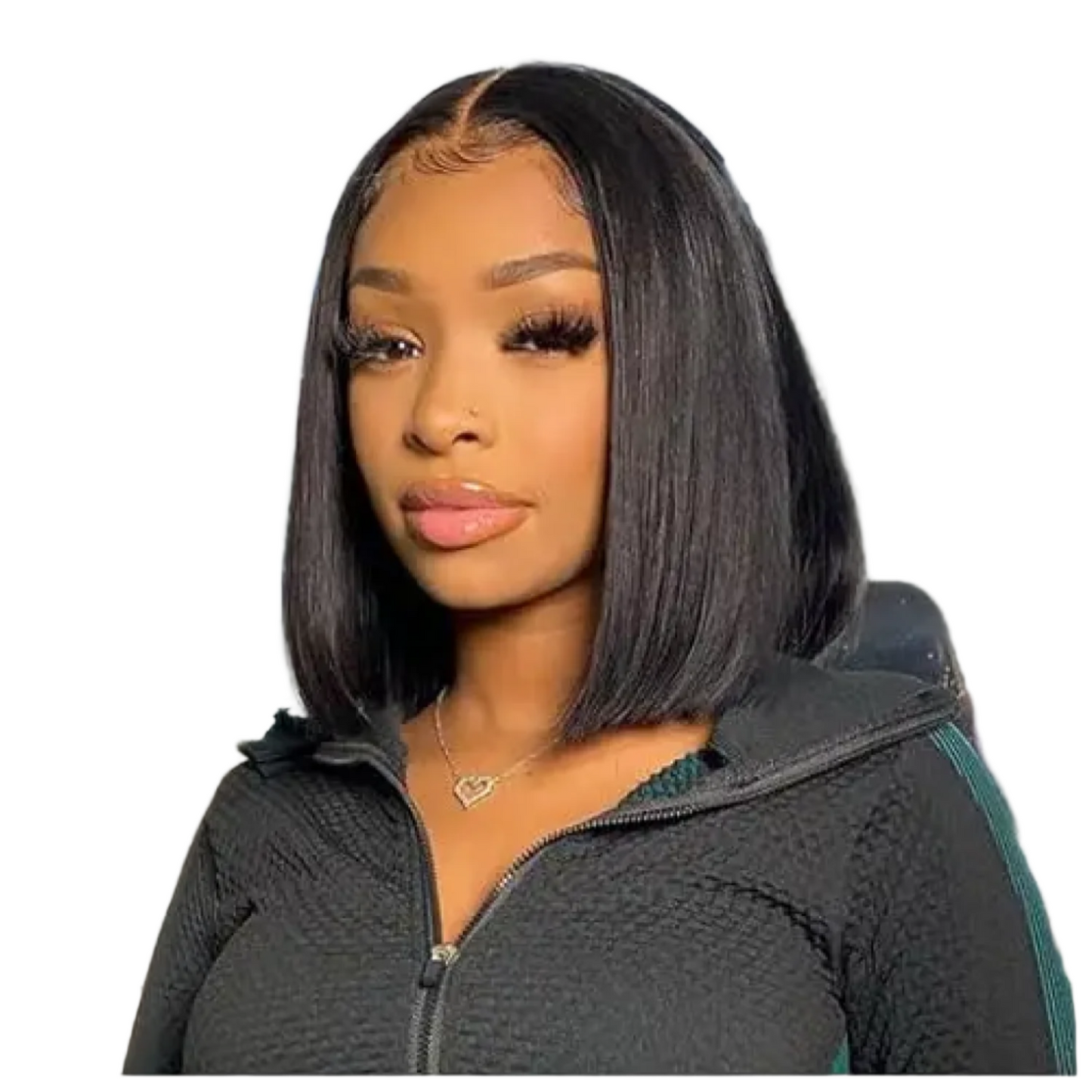 Wear And Go Bob Straight Pre Cut Lace Front Wigs | Black