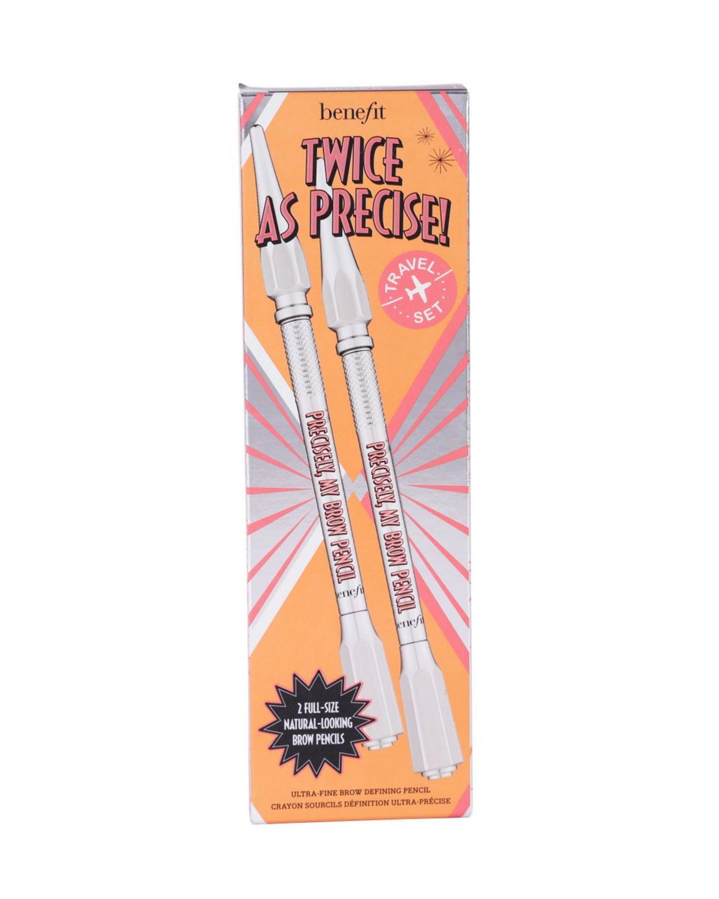 Set Duo, Benefit, Twice As Precise, Natural, Eyebrow Cream Pencil, 2 pcs, 0.16 g