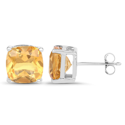 5.80 Carat Genuine Citrine .925 Sterling Silver Earrings - view 2