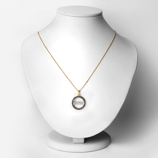 Colgante de plata de ley .925 con zafiro azul auténtico de 0,64 quilates