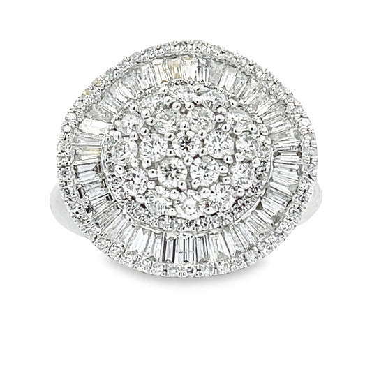 Anillo de diamante de 2,00 ct de oro blanco de 14 kt