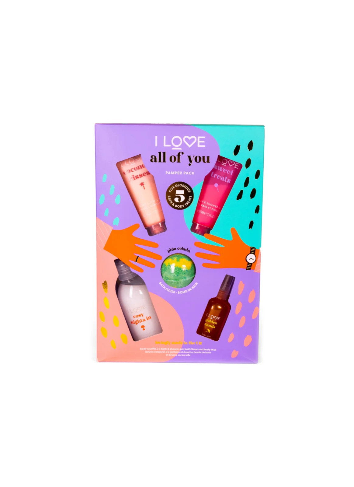 All Of You Set I Love: Coconut Kisses, Hydrating, Body Lotion, 75 ml + Pina Colada , Bath Bomb - view 2