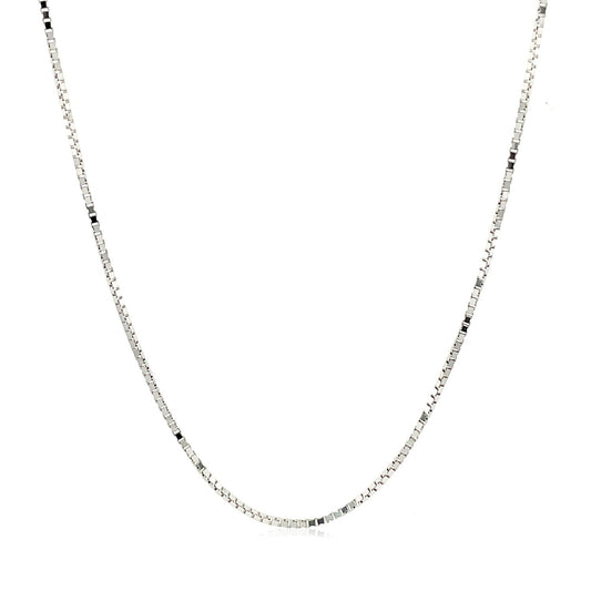 Cadena veneciana ajustable de oro blanco de 10 quilates de 0.85 mm