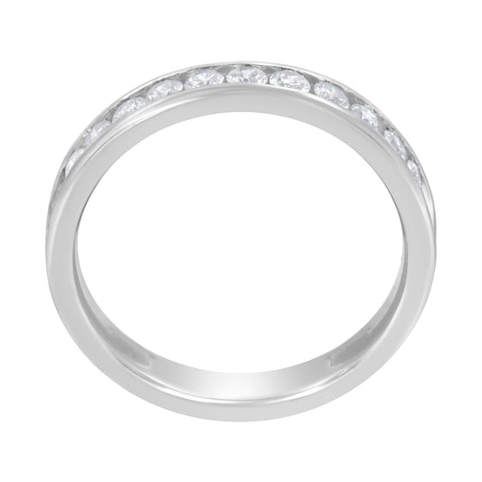 Anillo de banda de oro blanco de 14K con diamante de 1/2 cttw (Color I-J, Claridad I2-I3) - Talla 7