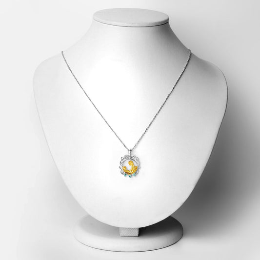 Colgante de plata de ley .925 con esmeralda auténtica de 0.09 quilates