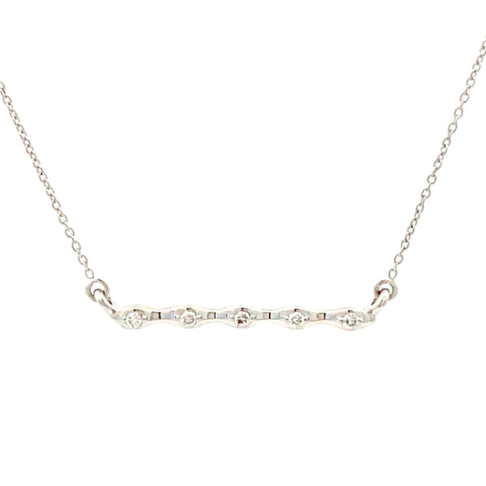 Colgantes de moda con diamante de 0,05 ct de oro blanco de 14 kt