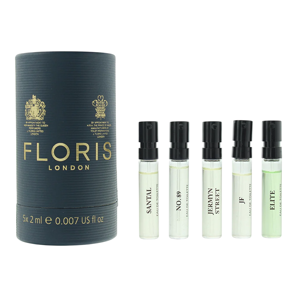 Discovery Collection Set Floris Of London: No. 89, Eau De Toilette, For Men, 2 ml *Vial +  Santal, Eau De Toilette, For Men, 2 ml *Vial + Jermyn Street, Eau De Toilette, For Men, 2 ml *Vial + JF, Eau De Toilette, For Men, 2 ml *Vial + Elite, Eau De Toi...
