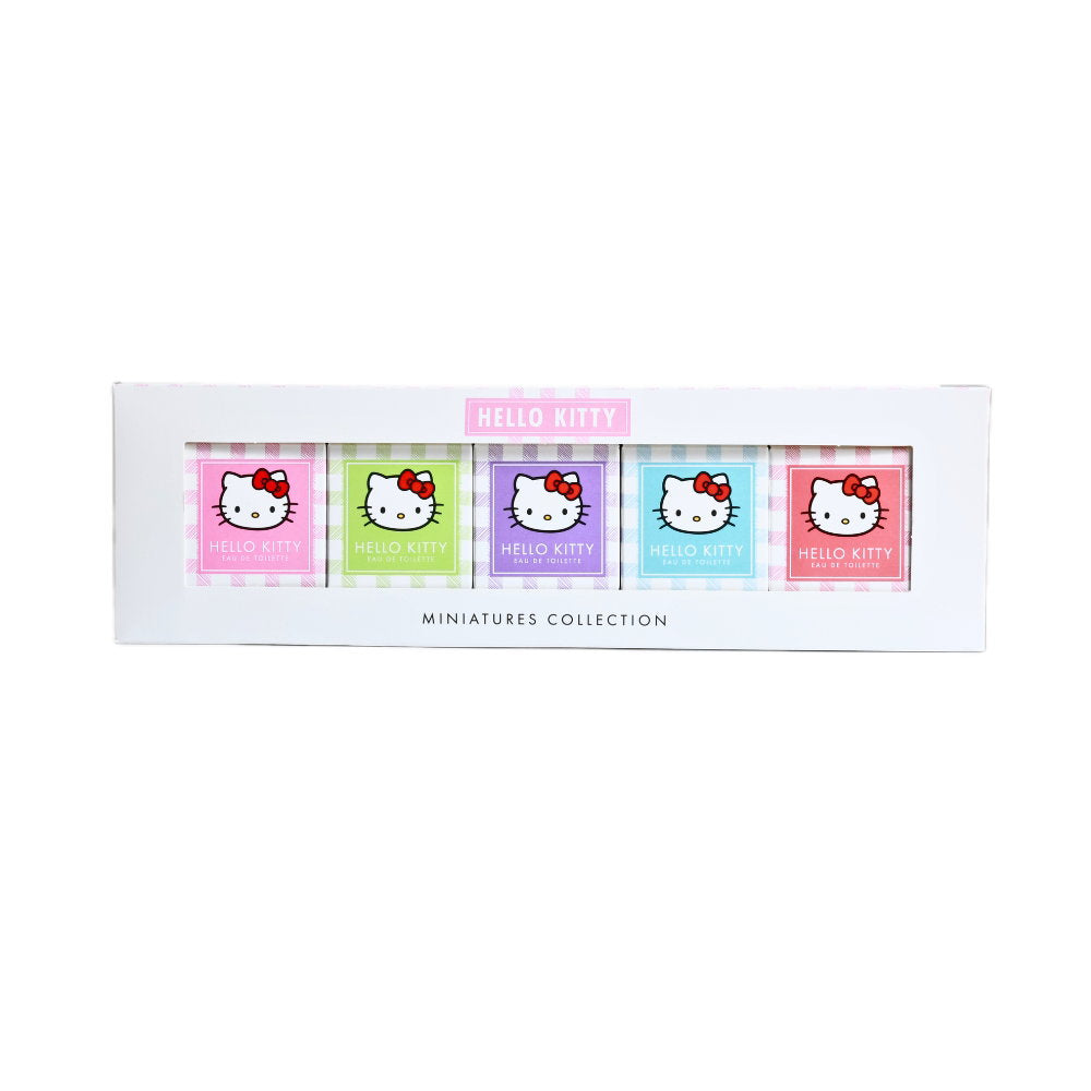 Set Hello Kitty: Iconic Vichy Bleu, Eau De Toilette, For Girls, 5 ml *Miniature + Iconic Vichy Vert, Eau De Parfum, For Girls, 5 ml *Miniature + Iconic Vichy Rouge, Eau De Toilette, For Girls, 5 ml *Miniature + Iconic Vichy Rose, Eau De Toilette, For G...