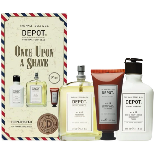 Set Depot: 400 Shave Specifics No. 402, Essential Oils, Soothing, Pre & Post Shaving Fluid, 100 ml + 400 Shave Specifics No. 405, Allantoin, Moisturizing, Shaving Cream, 125 ml + 400 Shave Specifics No. 407, Pro-Vitamin B5, Restoring & Refreshing, Afte...