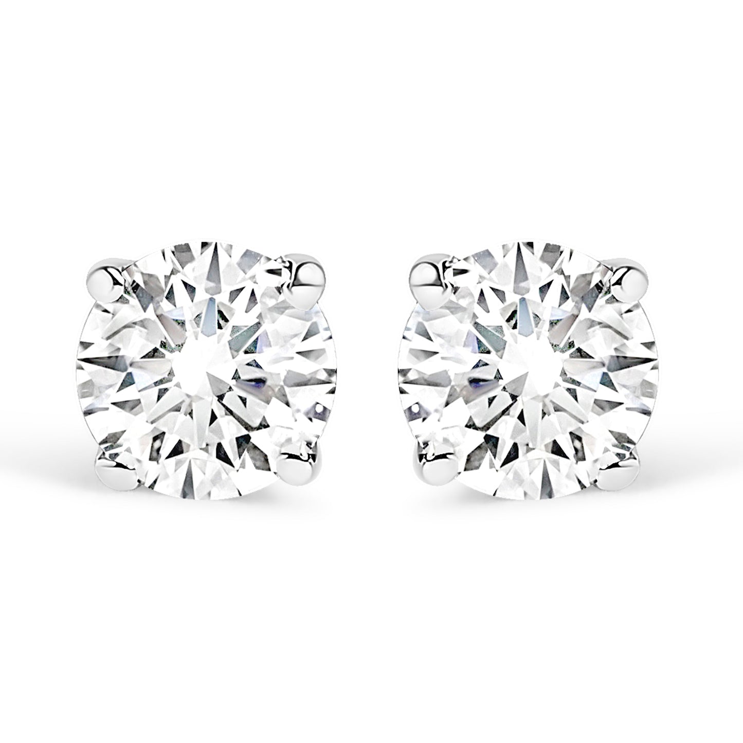 14K Yellow Gold 1.0 Cttw Lab Grown Diamond Solitaire Stud Earrings