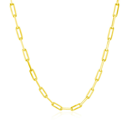 Cadena de eslabones ovalados de oro amarillo de 14 quilates (2.5mm)