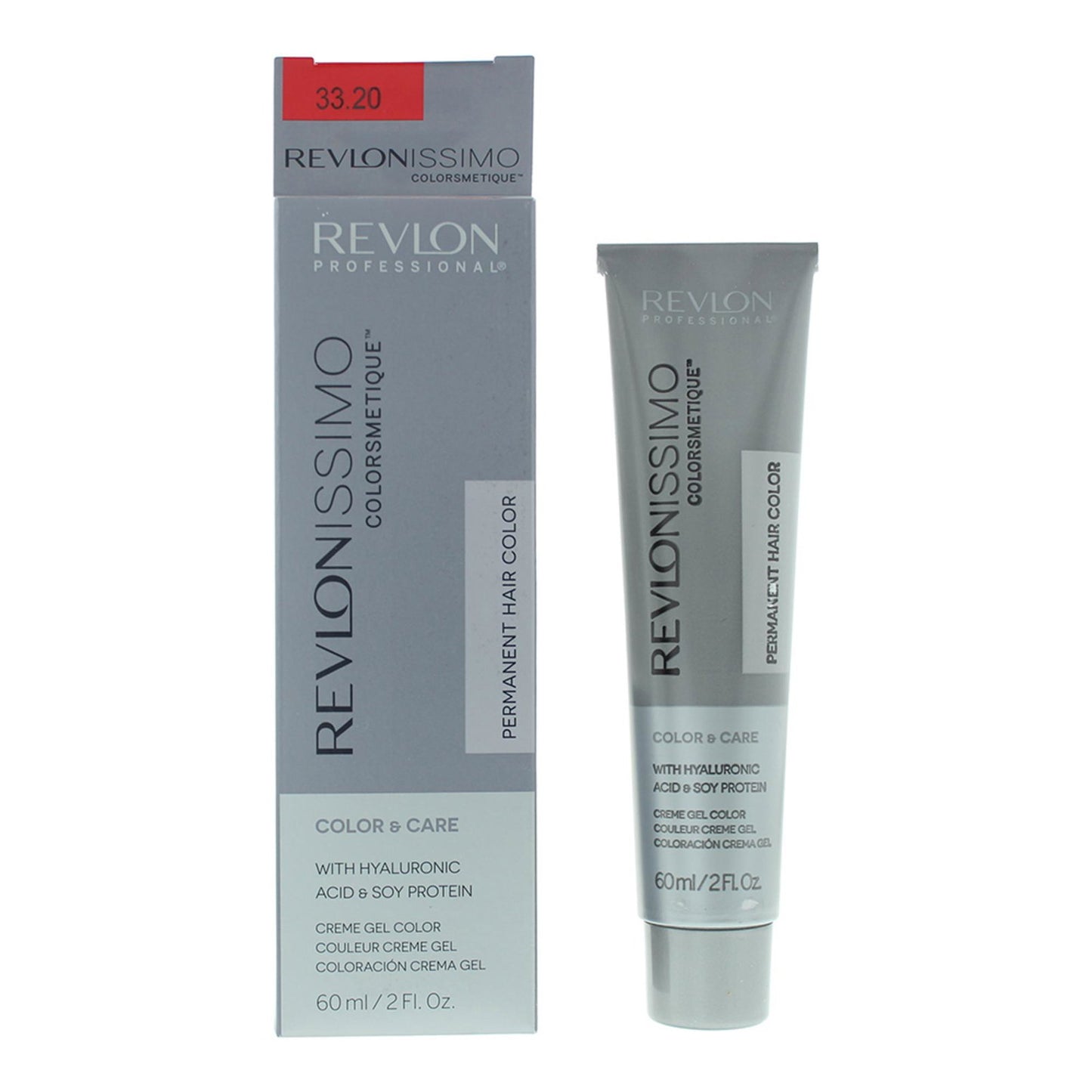 Revlon, Revlonissimo Colorsmetique, Soy Protein, Permanent Hair Dye, 33.20 Intense Dark Burgundy, 60 ml