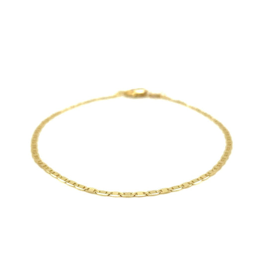 Tobillera de Eslabones Marineros de Oro Amarillo de 10k 1.7mm