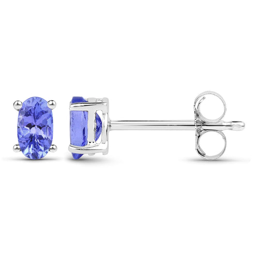 0.50 Carat Genuine Tanzanite .925 Sterling Silver Earrings - view 2