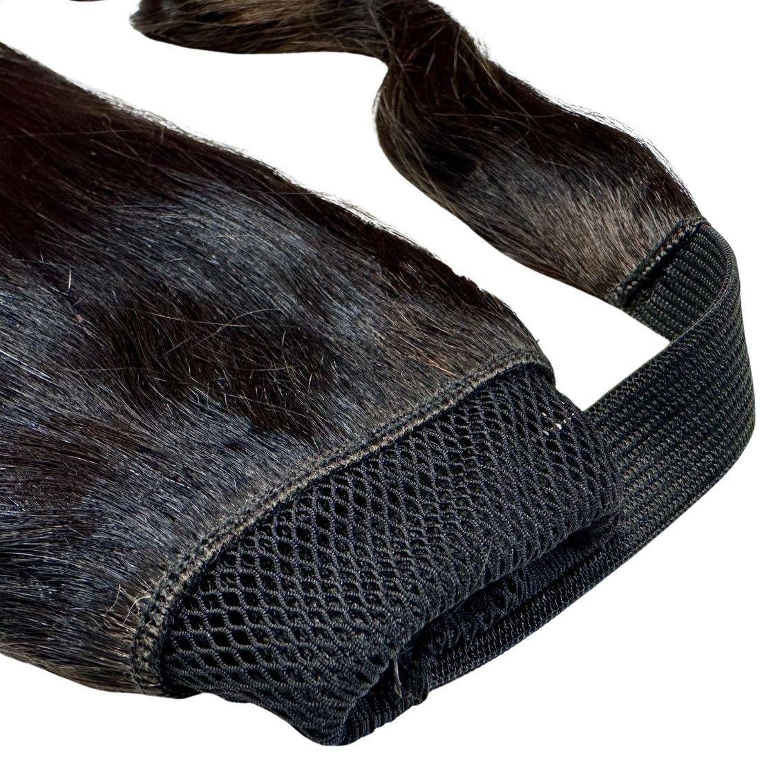 Natural Black 100% Human Hair Ponytail Extension Luxegan