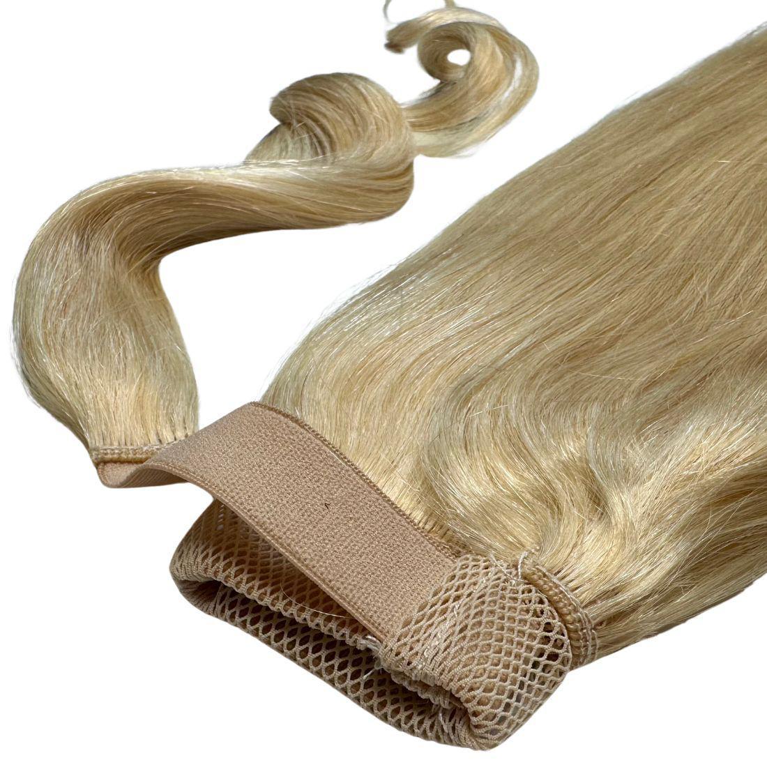 Bleach Blonde 100% Human Hair Ponytail Extension Luxegan