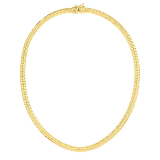 Collar Tubogas de Oro Amarillo de 14k (5.00 mm)