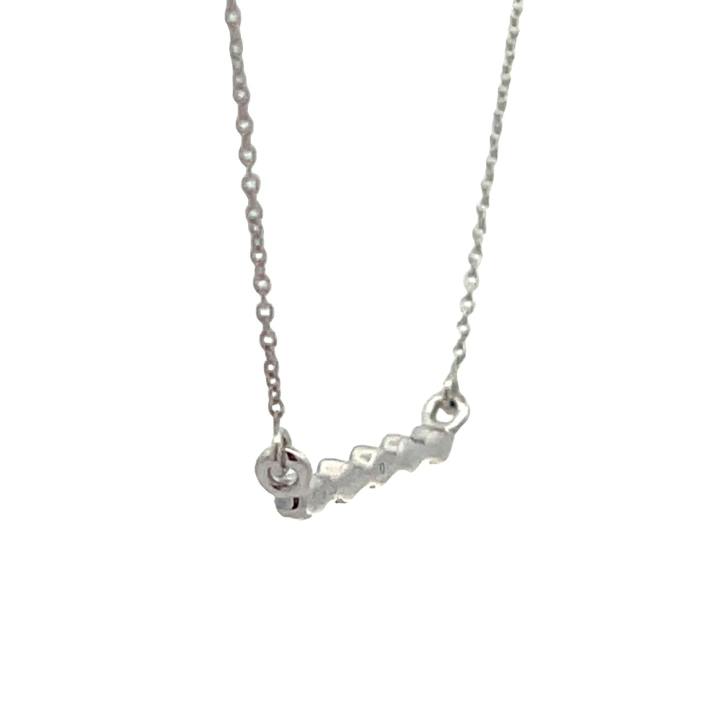 Colgantes de moda con diamante de 0,05 ct de oro blanco de 14 kt
