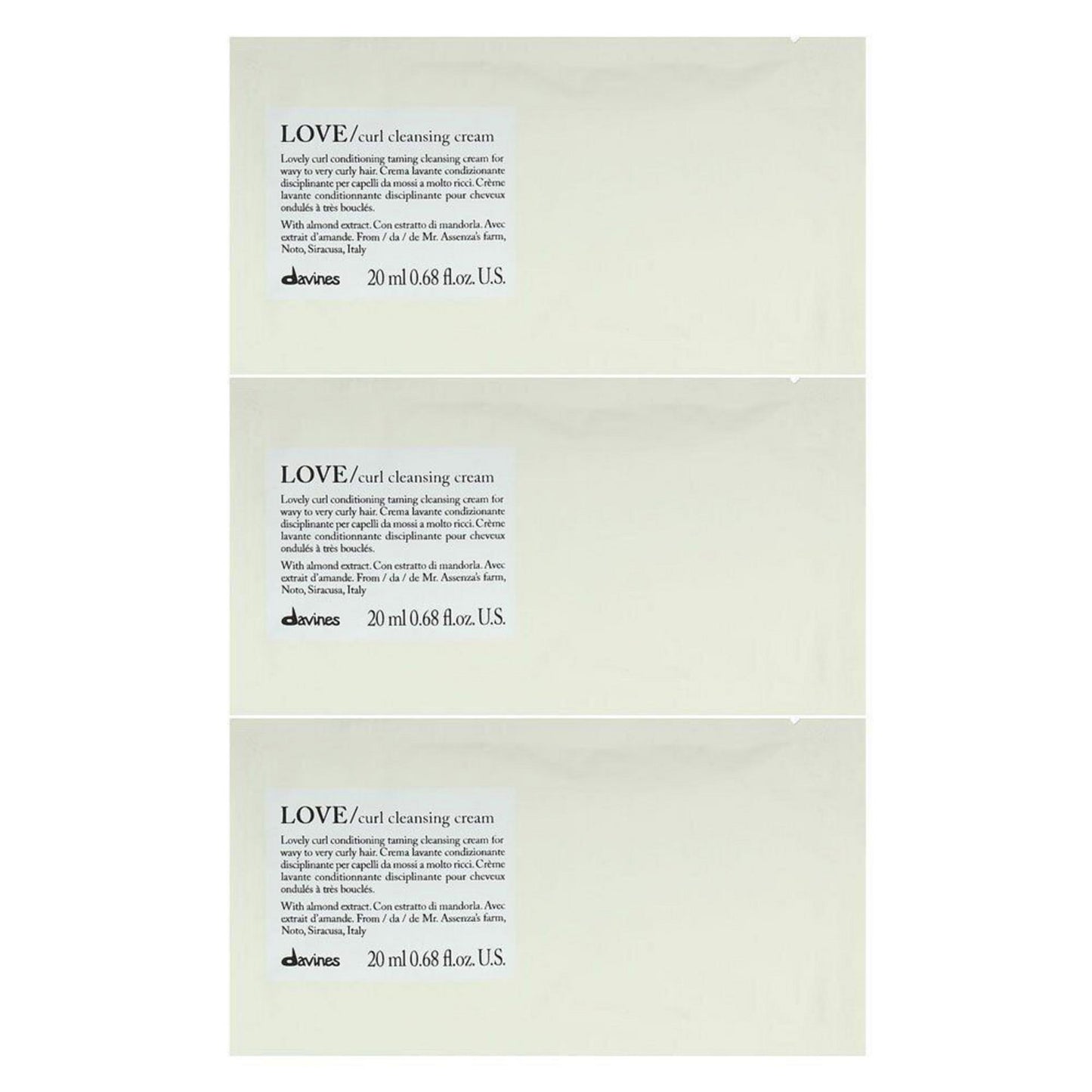 Davines, Love, Hair Shampoo, 12 pcs, 20 ml