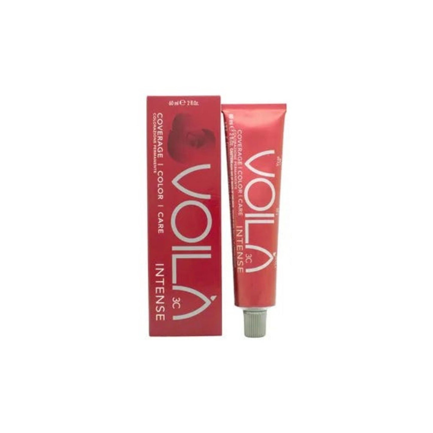 Intercosmo, Voila 3C Intense, Permanent Hair Dye, 4.62 Medium Burgundy Brown, 60 ml