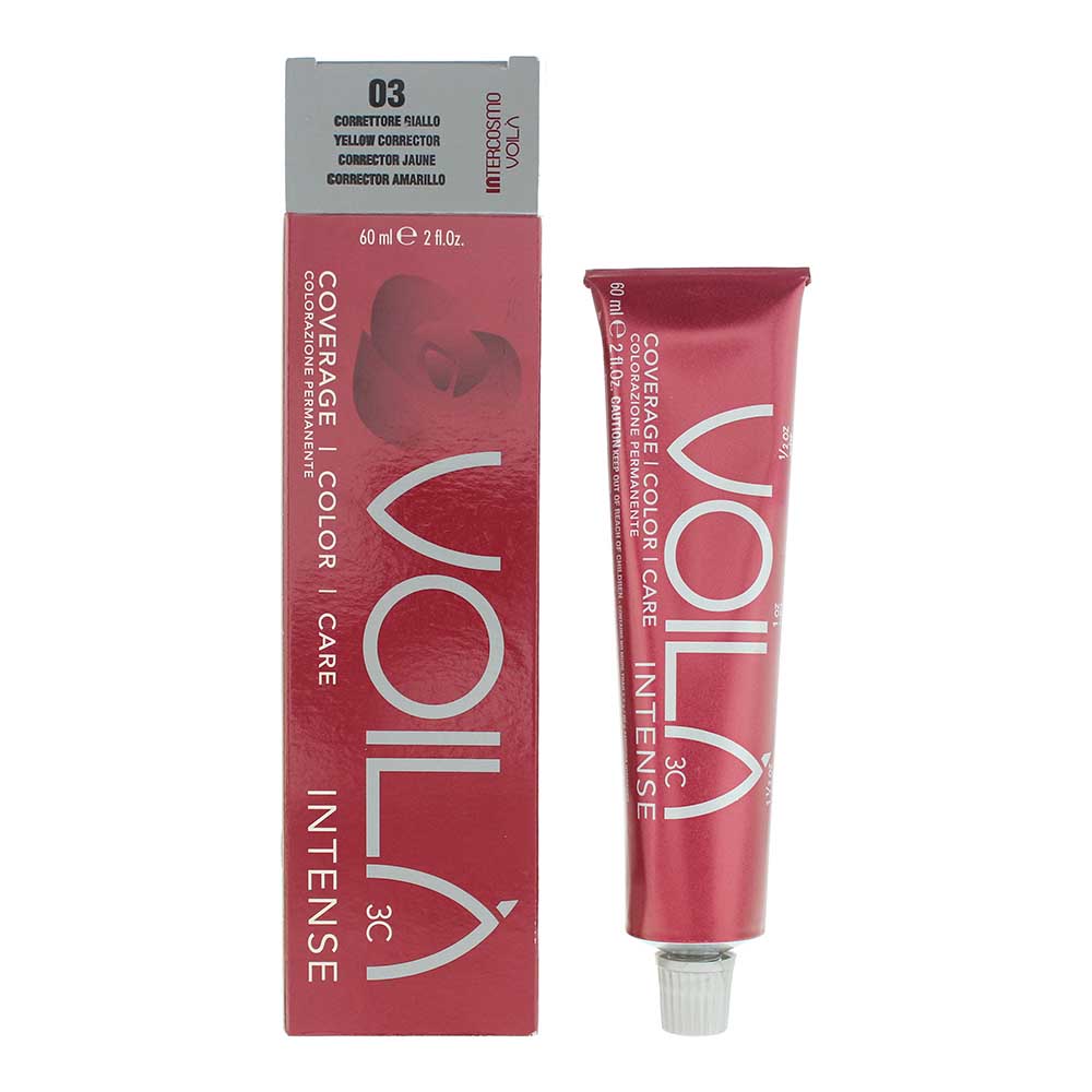 Intercosmo, Voila 3C Intense, Permanent Hair Dye, 03 Yellow Corrector, 60 ml