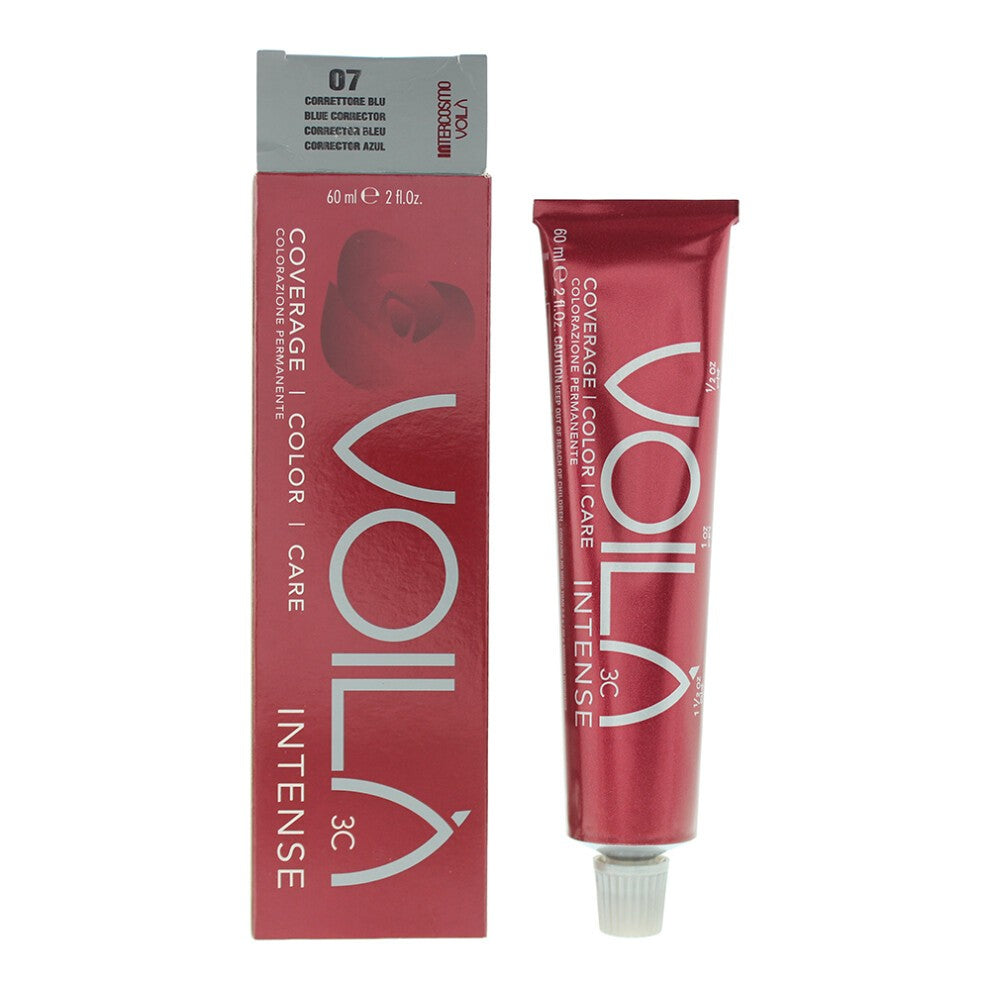 Intercosmo, Voila 3C Intense, Permanent Hair Dye, 07N Blue Corrector, 60 ml