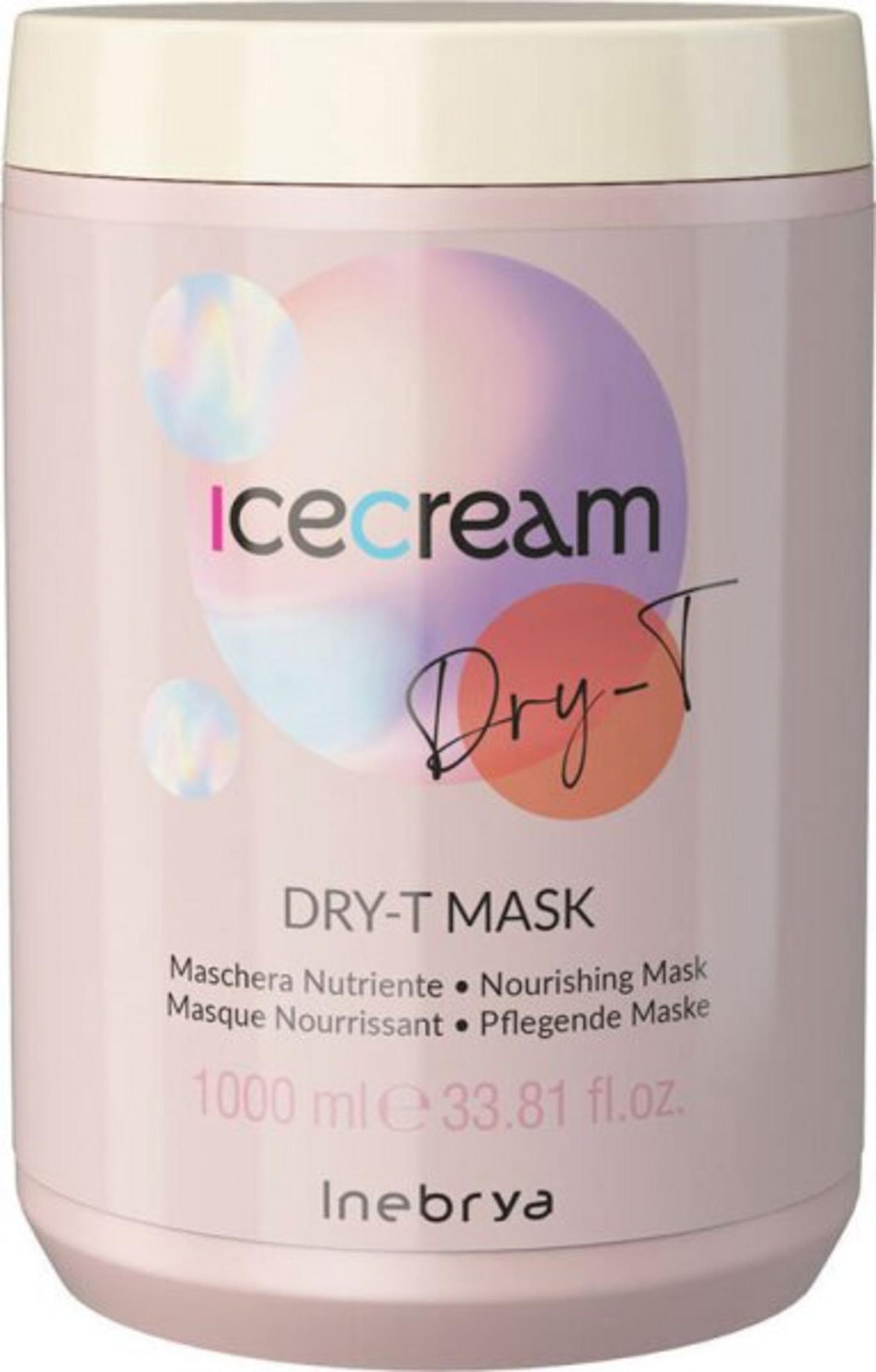 Inebrya, Ice Cream Dry-T, Hair Treatment Cream Mask, Hydrating, 1000 ml