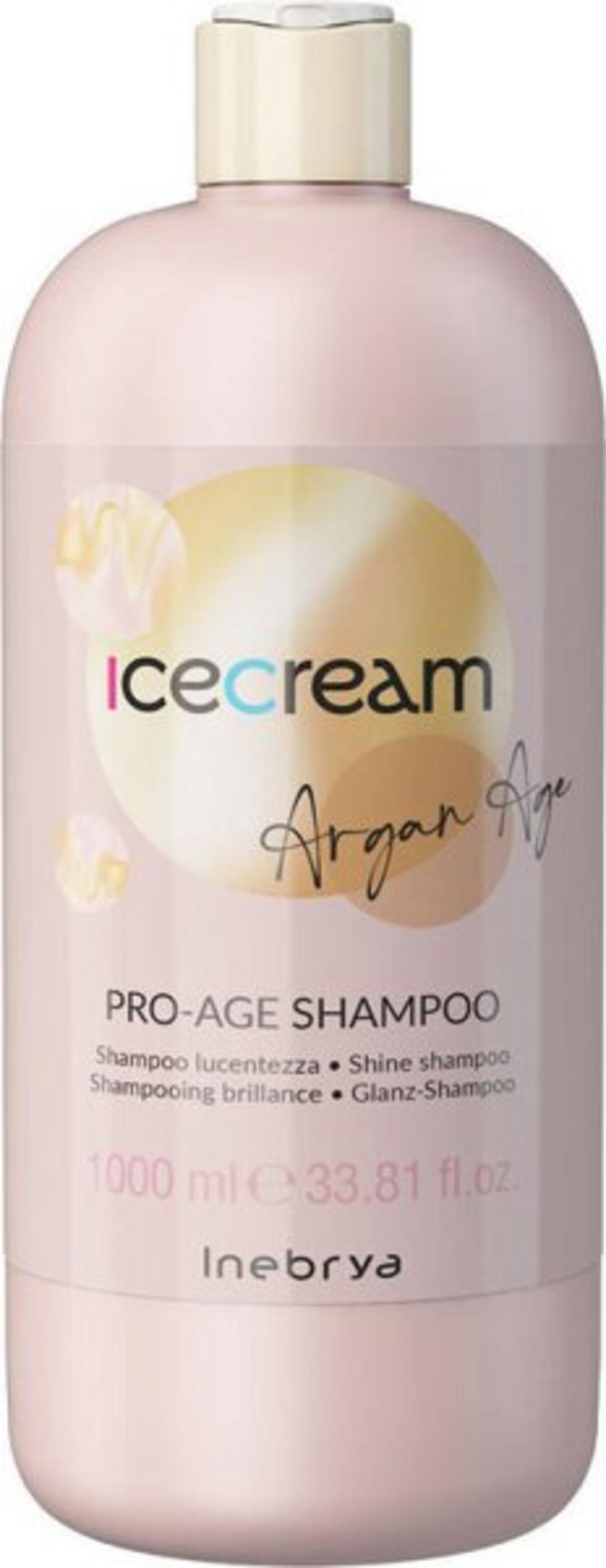 Inebrya, Ice Cream Pro-Age, Hair Shampoo, Shine, 1000 ml