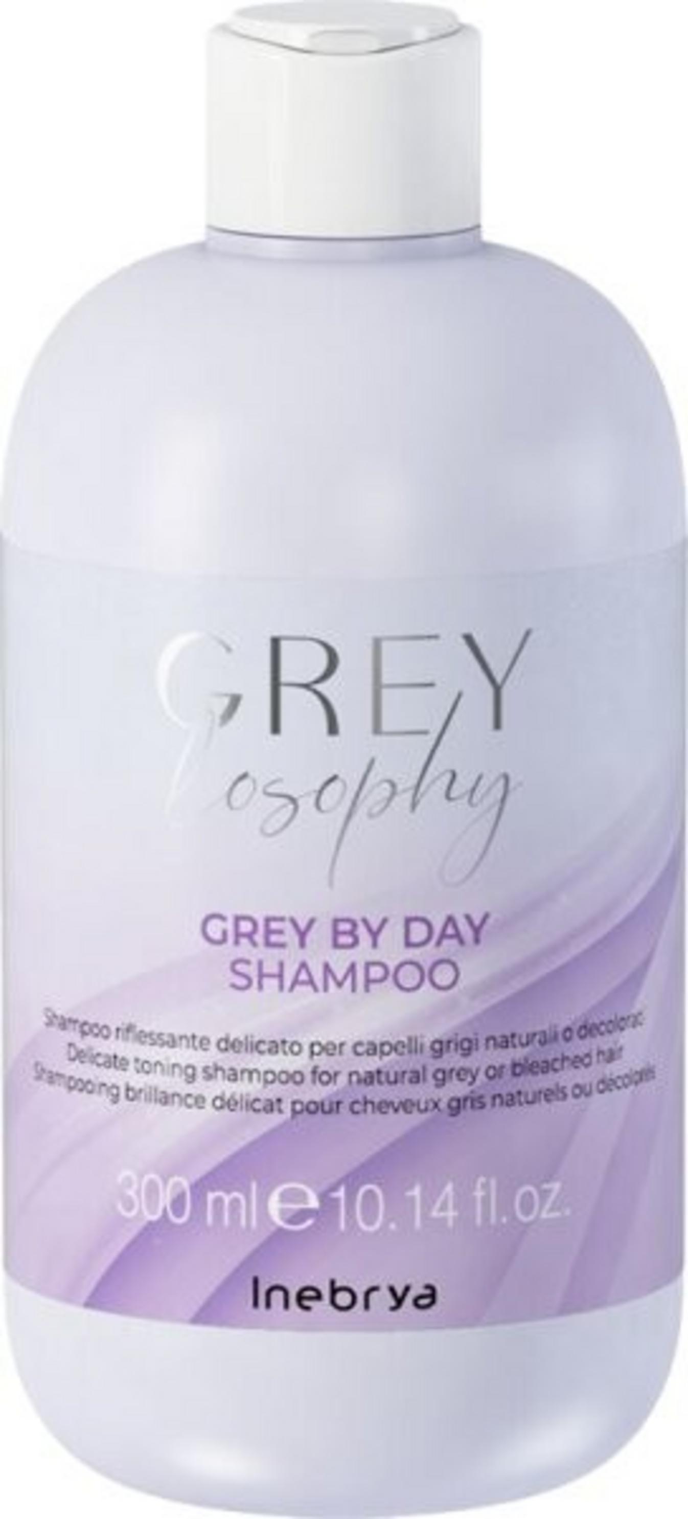 Inebrya, Grey By Day, Hair Shampoo, For Neutralisation Of Yellow Tones, 300 ml