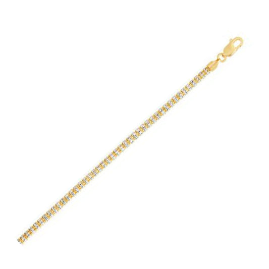 Cadena Ice Barrel en oro amarillo de 14k (3.23 mm)
