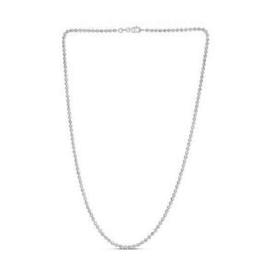 Cadena de cuentas Moon Cut de oro blanco de 14k (2.50 mm)