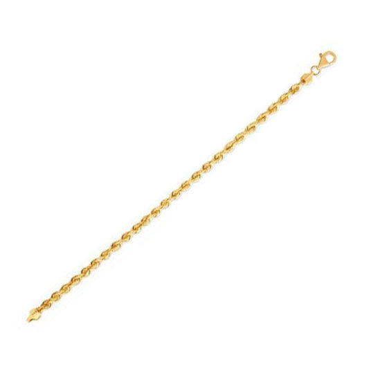 Cadena de soga ligera de oro amarillo de 14k (4.30 mm)