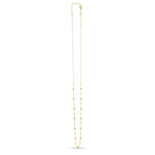 Gargantilla de cuentas de oro amarillo de 14k