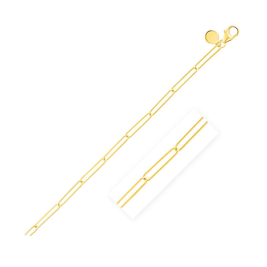 Cadena de eslabones de clip de oro amarillo de 14k (2,7 mm)