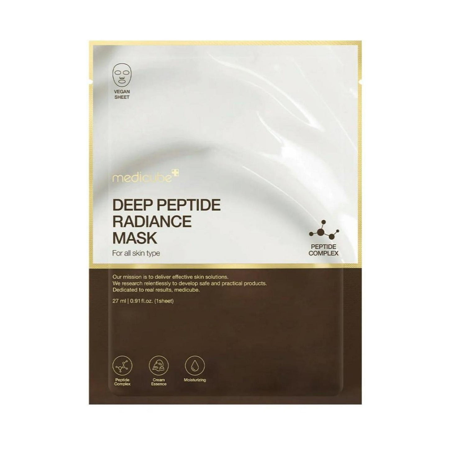 Medicube, Deep Peptide Mask, Enhances elasticity, Sheet Mask, For Face, 27 ml