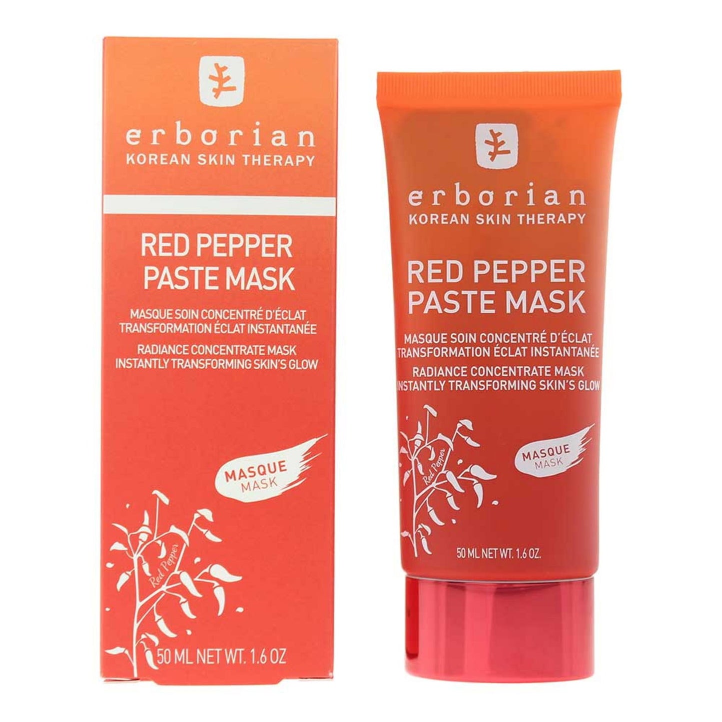 Erborian, Red Pepper, Red Pepper Extract, Radiance Boost, Cream Mask, For Face, 50 ml