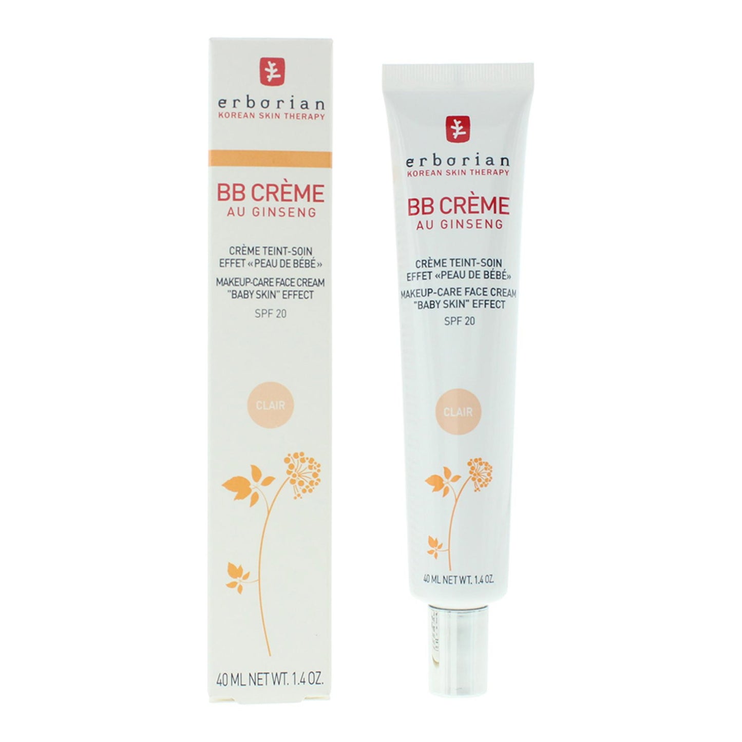 Erborian, B.B Cream, BB Cream, Clair, SPF 20, 40 ml