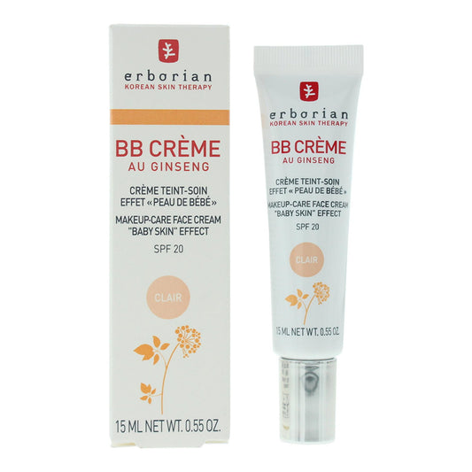 Erborian, B.B Cream, Ginseng, Moisturizing, BB Cream, 02, Clair, SPF 20, 15 ml