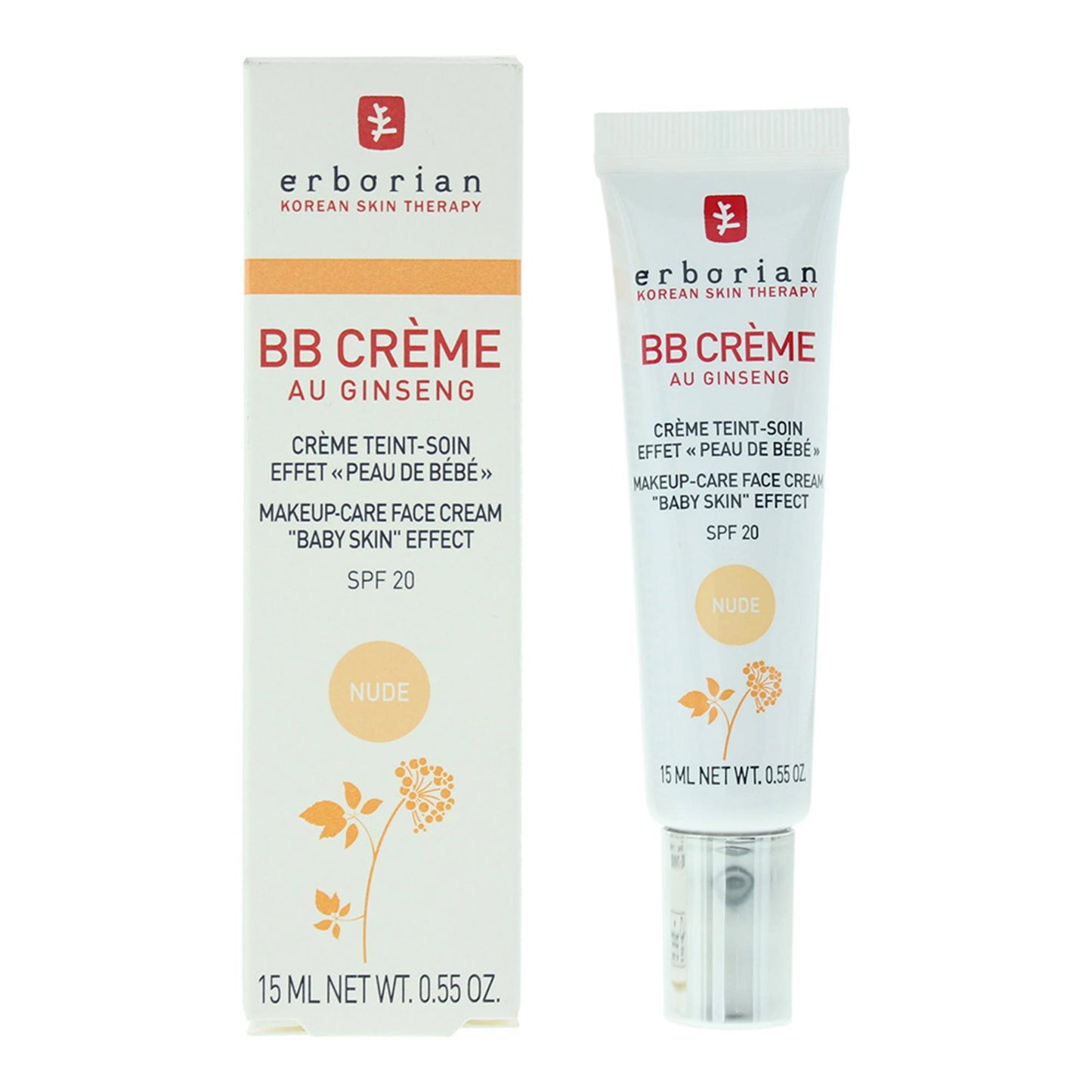 Erborian, B.B Cream, Ginseng, BB Cream, Nude, SPF 20, 15 ml