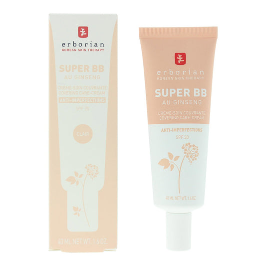 Erborian, Super BB, Ginseng, High Coverage, BB Cream, Clair, SPF20, 40 ml