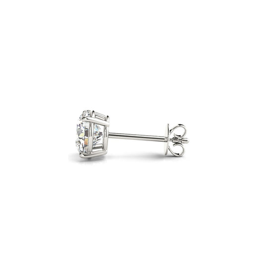 3 cttw Certified IGI Lab Grown Round Diamond Stud Earrings 14k White Gold (G/VS2) - view 2